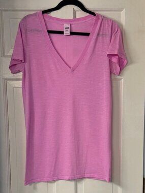 PINK Victoria's Secret Soft V-Neck Tee in Bubblegum Pink